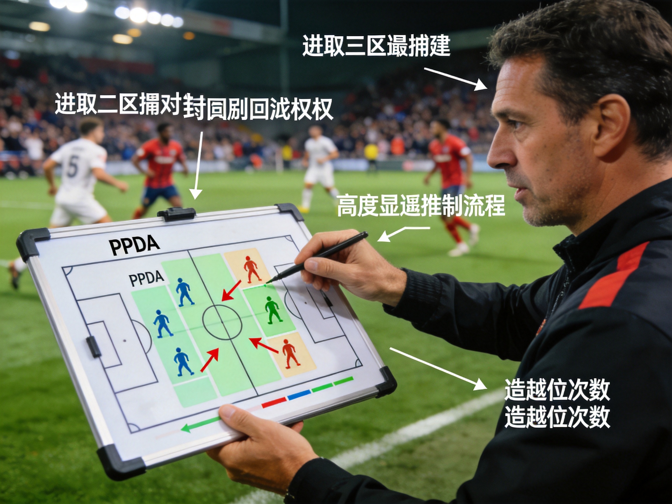 足球数据分析图表与比赛统计指标展示